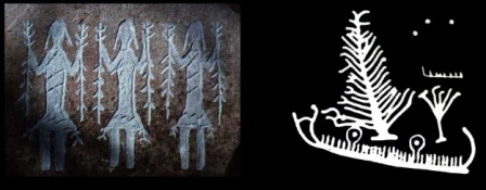 Arte rupestre escandinavo - Skibladnir. Barca magica de Odin